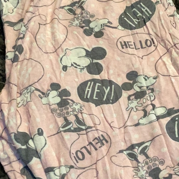 Disney Pink Pajama Bottoms Mickey Minnie hello Yoo Hoo soft material - Picture 2 of 6